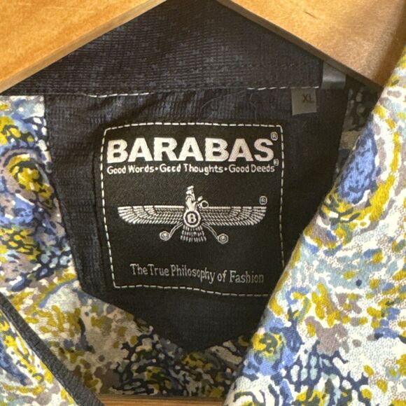 Barabas Men's Blue Collared Casual Button Down Long Sleeve Shirt Size XL NWT - Picture 3 of 5